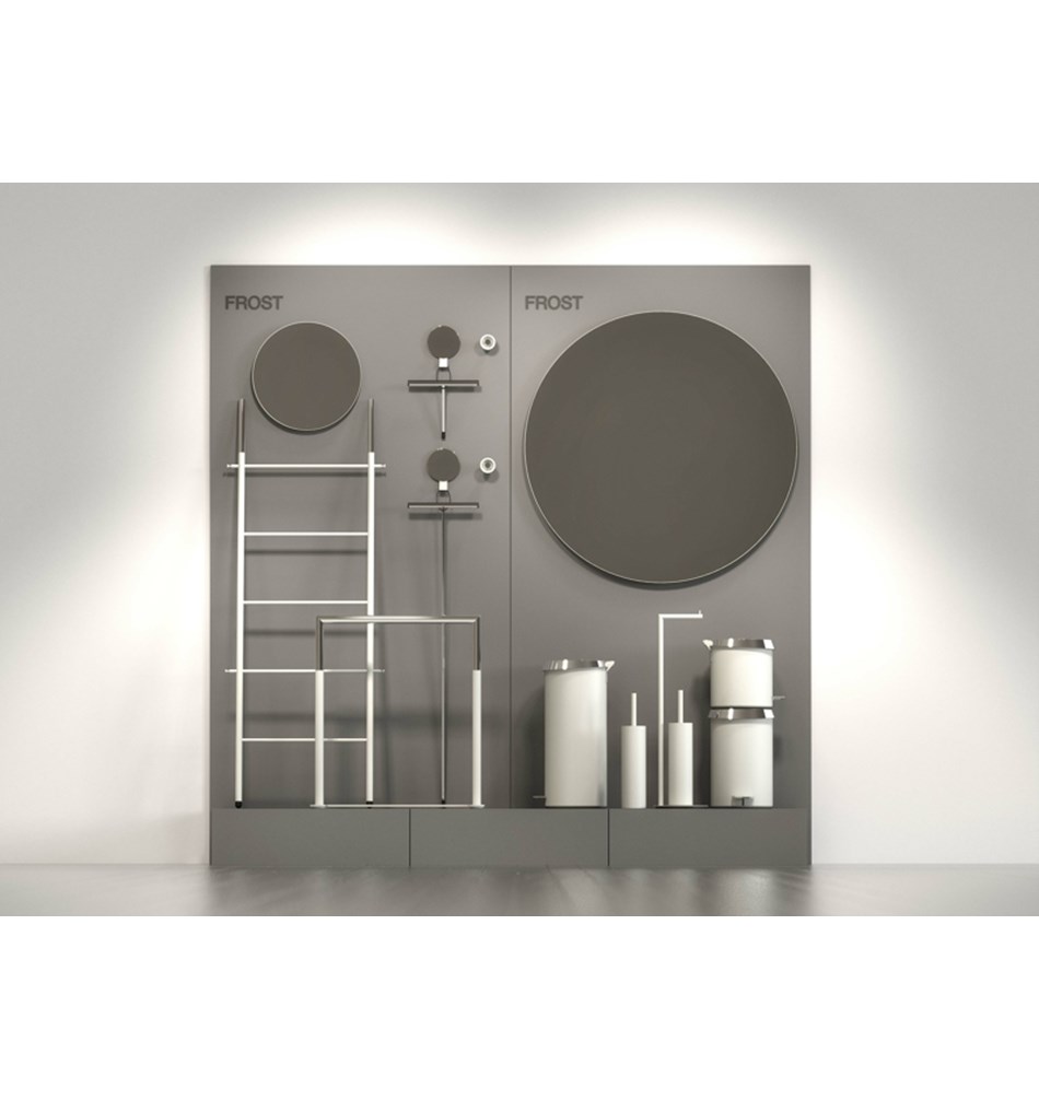 FROST Зеркало 4120 с крючком, круглое » белое Нержавеющая сталь Белый U4120-W  - Вид №8