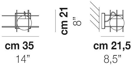 Vetreria Vistosi Настенный светодиодный светильник из металла и дутого стекла Plot frame sun-id-1476600 - Вид №3