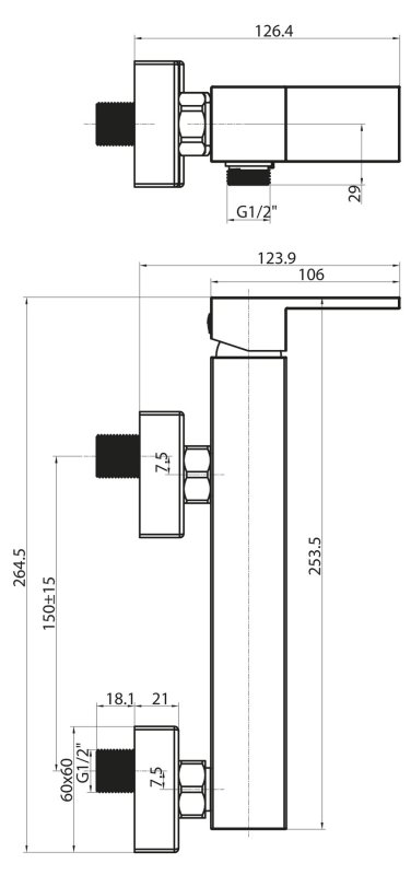 Смеситель для душа MAGNA MAG-ESDM-CRM BELBAGNO - Вид №1