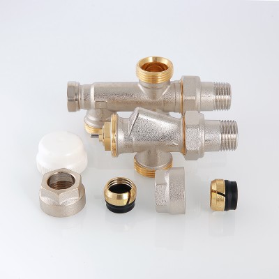 VT.225K.N.E04100 Регулирующий узел для подключения радиатора (комплект) Valtec 1/2" х 100% х 3/4 евроконус  - Вид №8