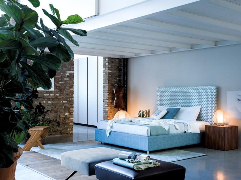 Frauflex Двуспальная кровать из ткани с высоким изголовьем sun-id-1451014 - Вид №1