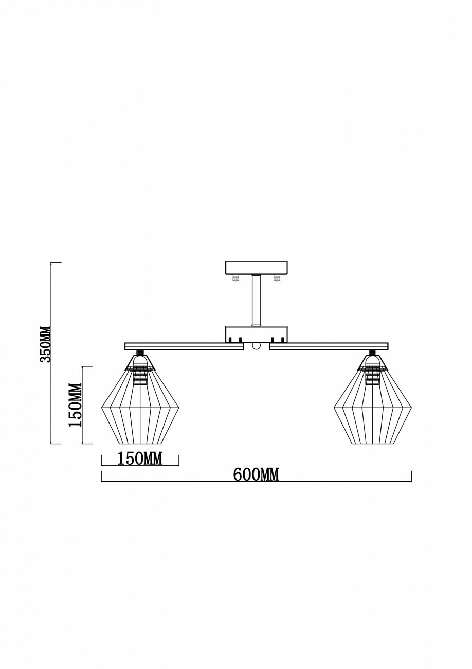 Люстра подвесная бронзовая с 5 плафонами Anika FR5048PL-05BZ FREYA MODERN 00-3956385 Бронза - Вид №1