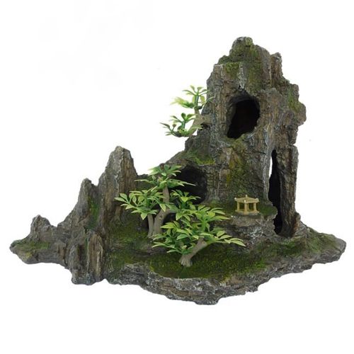 ПР0034779 Грот для аквариума Скала с пещерой и деревьями МЕЙДЖИНГ АКВАРИУМ 