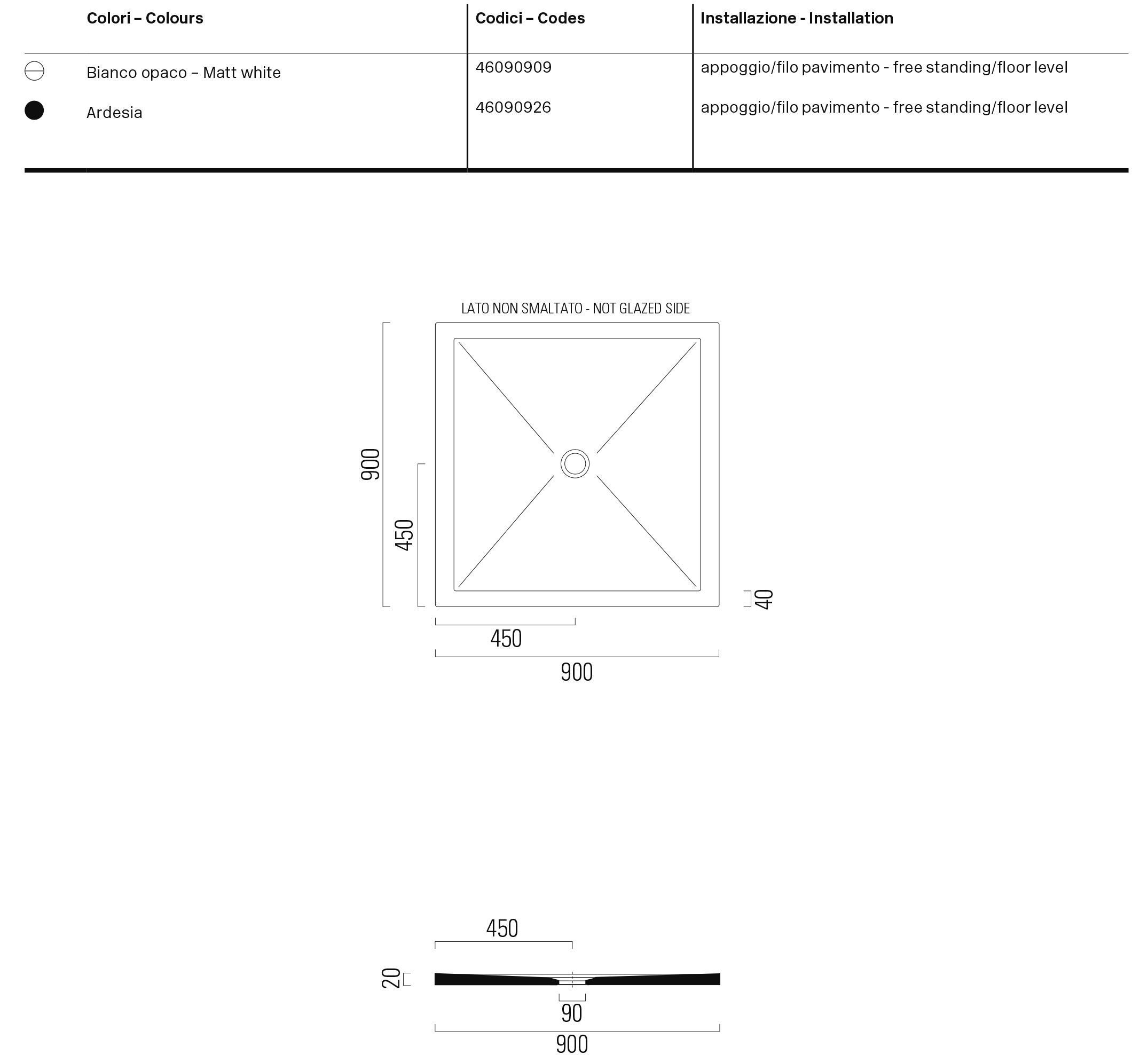 Керамический поддон для душа GSI ceramica H2 ARCH-00064982 - Вид №3