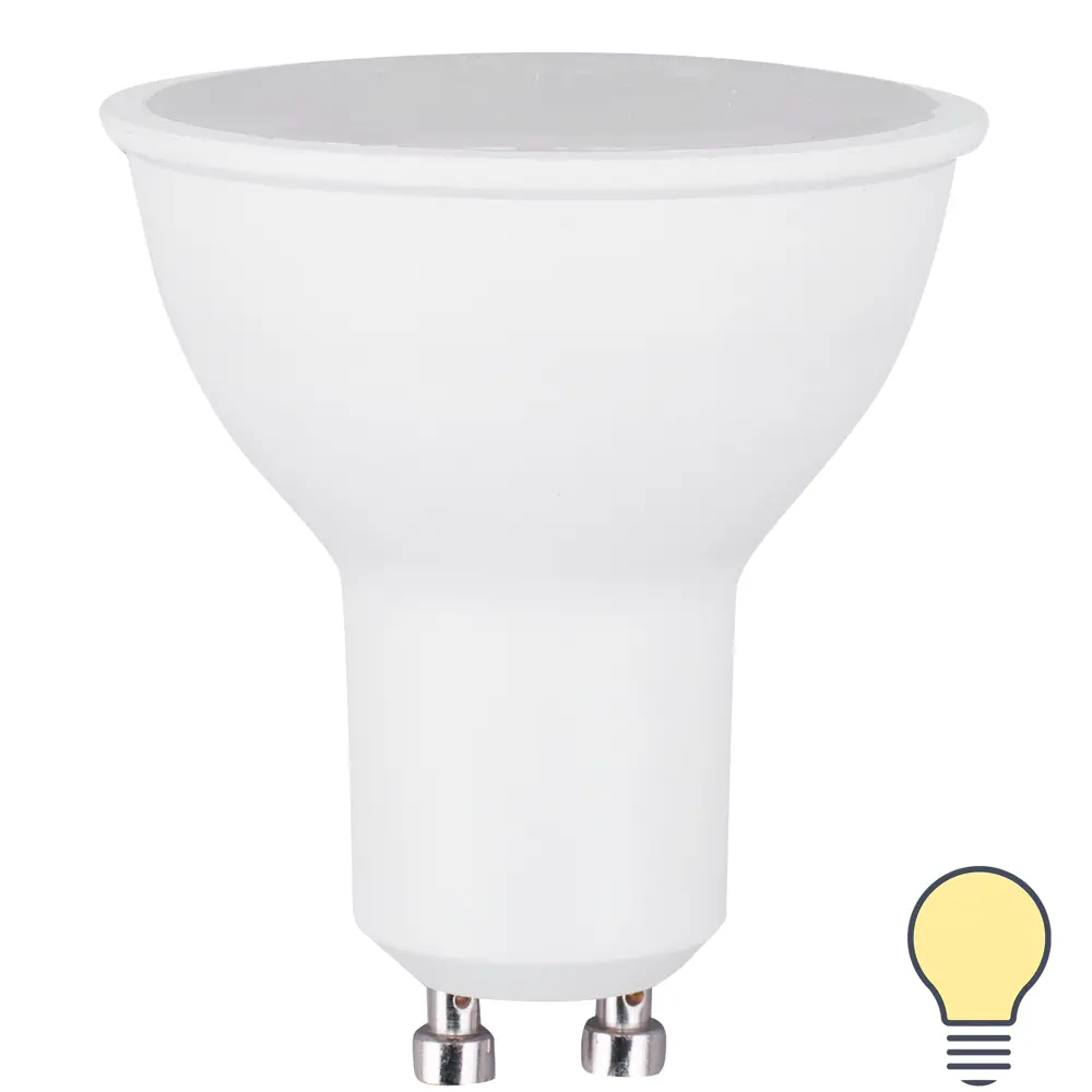 Лампа светодиодная GU10 230 В 8 Вт спот 700 лм, тёплый свет OSRAM STLM-2107077