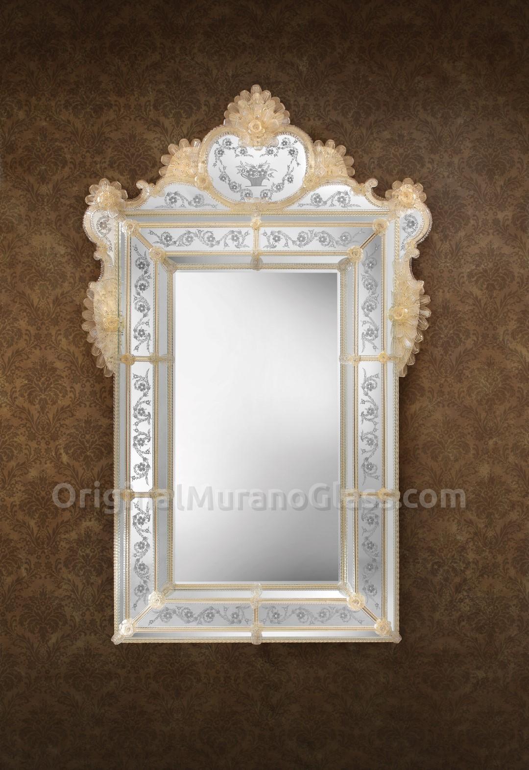 860 ORIGINALMURANOGLASS Венецианское зеркало Baron - муранское стекло OMG  см  - Вид №1