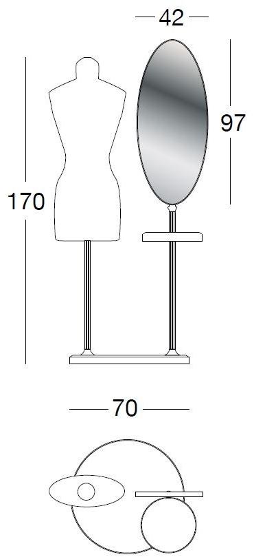 Longhi Зеркало / подставка для камердинера Loveluxe 2017 – essence collection Y 339 - Вид №3