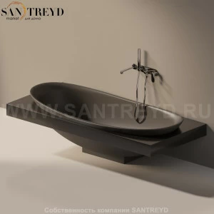 Flaminia IO e SI Ванна встроенная 193 см черная IOeSI84.7006