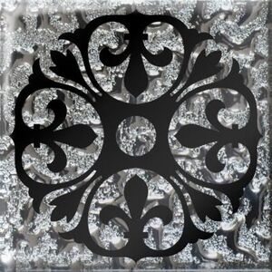 Напольная вставка Бутон платина 6,6х6,6