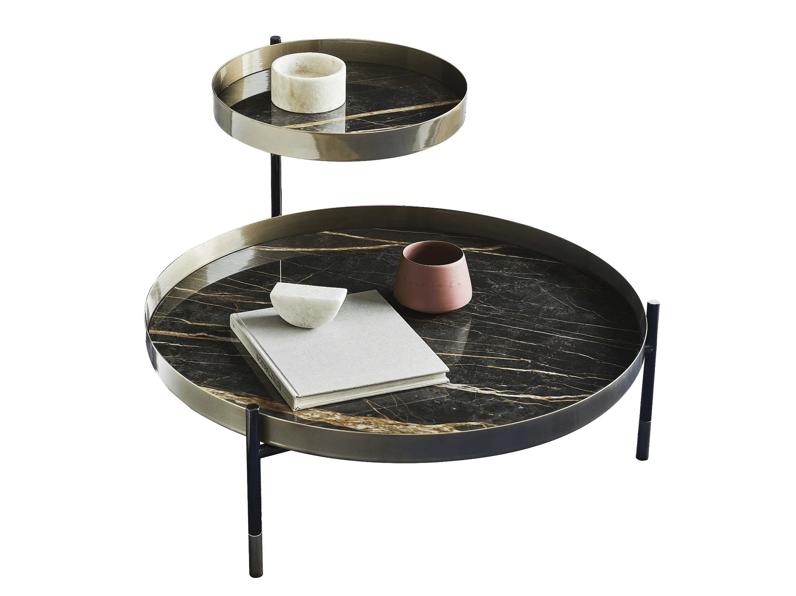 Стальной журнальный столик с столешницей SuperMarmo Bontempi Casa PLANET ARCH-00085079