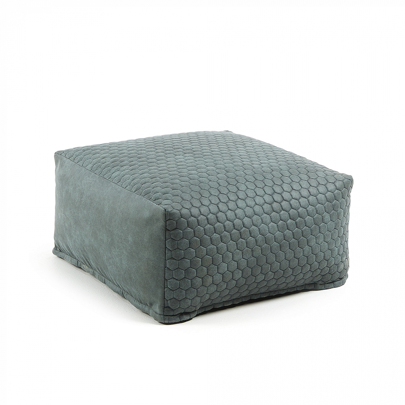 055306 Пуф Damian 60x60 стеганый зеленый La Forma Indam  - Вид №1