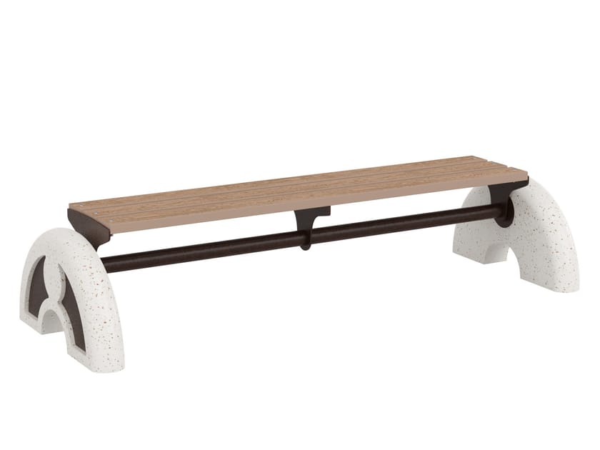 WPC и бетонная скамья без спинки Lazzari арка ARCH-00103618