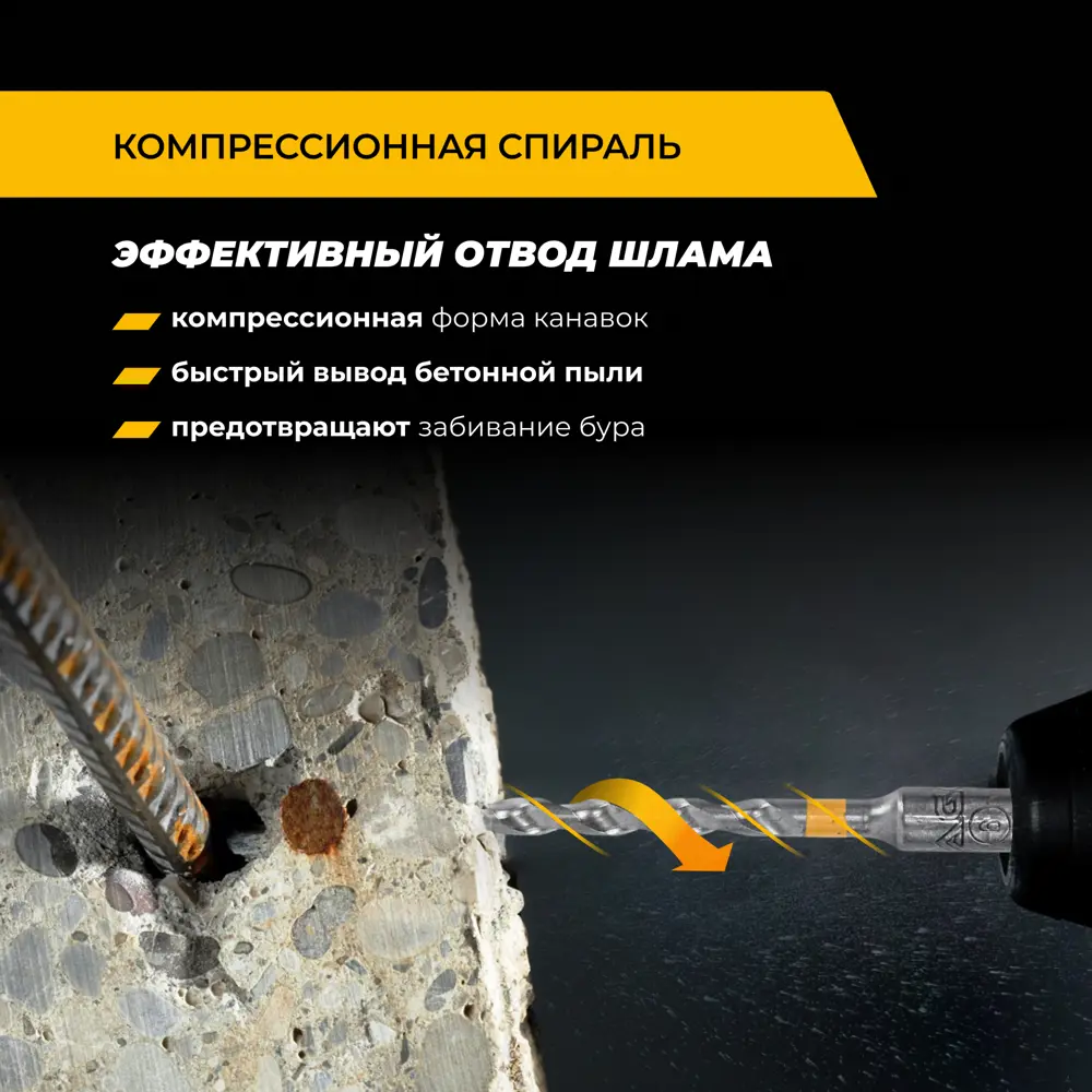 Бур по железобетону SDS Plus Rage Furious 567826 8x260 мм STLM-2147448 - Вид №3