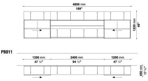 B&B Italia Стенка открытая с дверцей Pab sun-id-1474226 - Вид №3