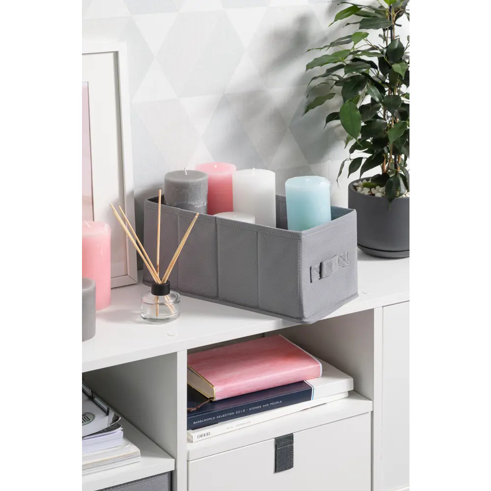 Короб Spaceo KUB Granit 15x31x15 см 6.9 л полиэстер цвет графитовый 81990624 STLM-2163508 - Вид №2