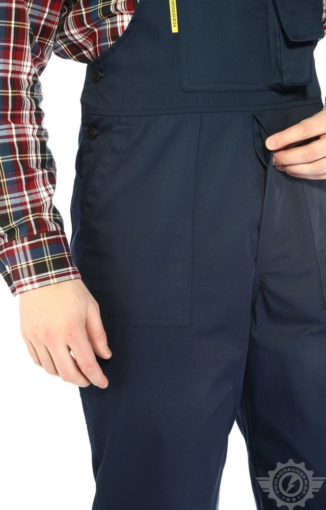 65640 Полукомбинезон "Эксперт-2" темно-синий  Летняя спецодежда  размер 60-62/170-176  - Вид №9