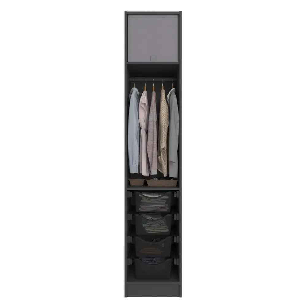 Короб с крышкой Spaceo Granit 3, 360x330x420 мм, 49 л, нетканый, цвет серый 82319119 STLM-2196359 - Вид №2