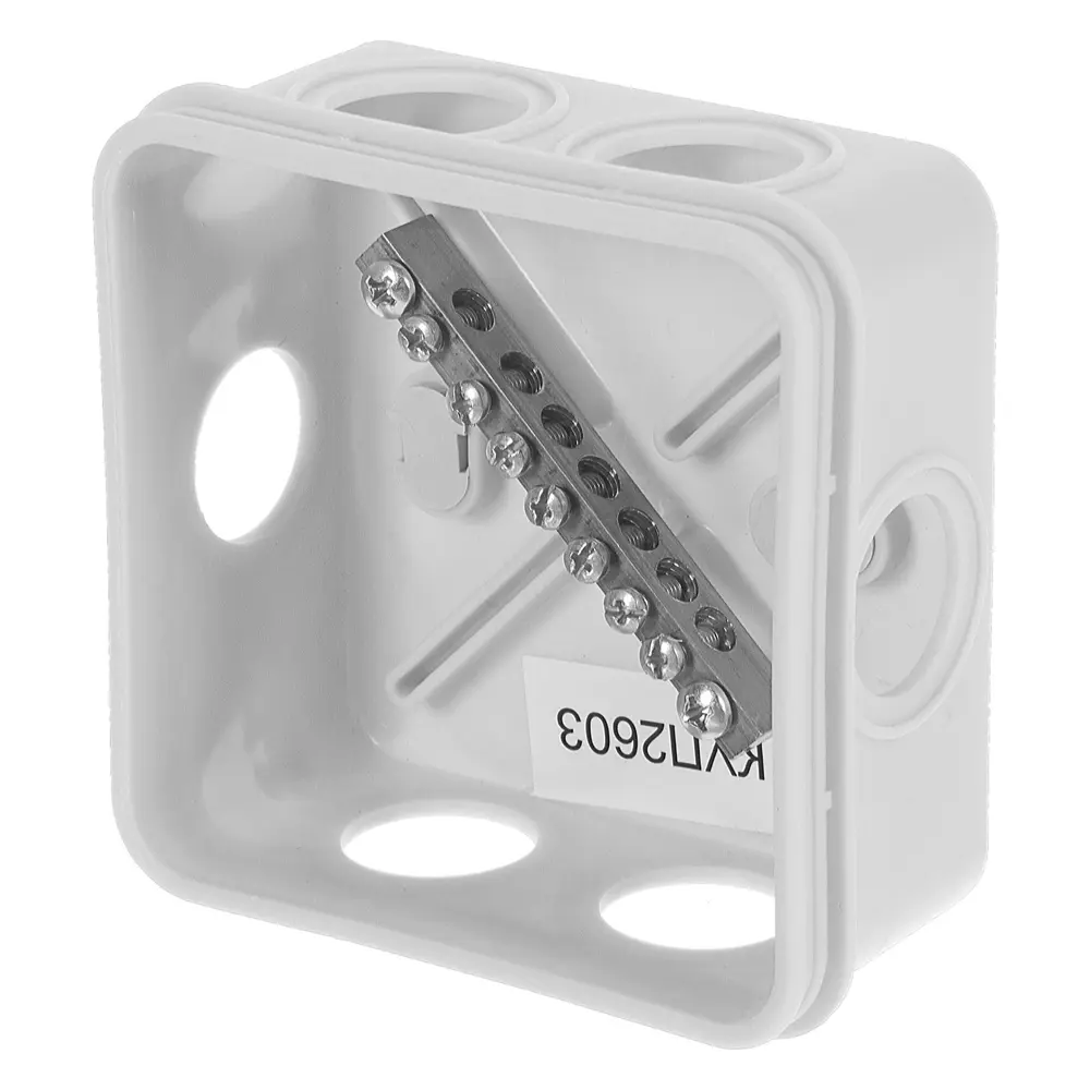 Распределительная коробка открытая Hegel 85х85х40 6 вводов IP55 цвет серый STLM-2025829 - Вид №2