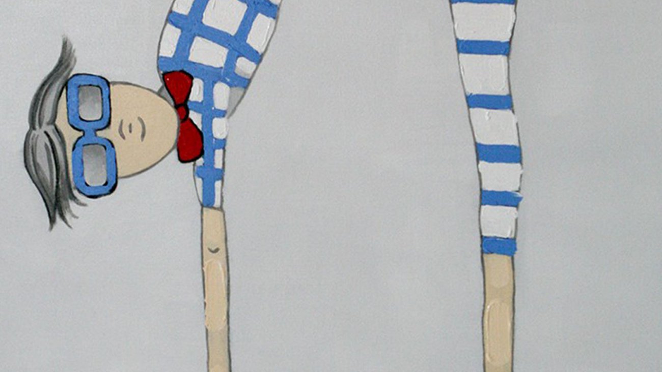 Картина на холсте 100х100 см "Падать вниз-2" EVENHOME КАРТИНЫ МАСЛОМ 129845 Бежевый;серый;синий;черный;разноцветный  - Вид №2