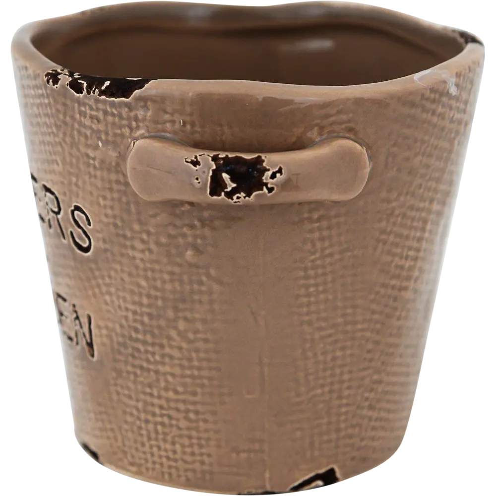 Кашпо-кактусник 9.5x9x12 см v0.42 л керамика коричневый GARDMAX STLM-2010609 - Вид №2