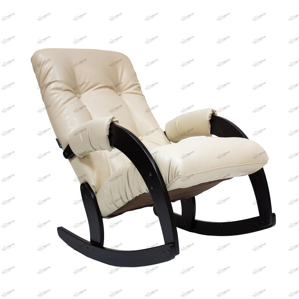 Кресло-качалка с жесткими подлокотниками венге Polaris Beige IMPEX ДИЗАЙНЕРСКИЕ 00-3967072 Бежевый;коричневый 