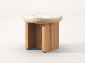 Круглый мраморный журнальный столик Calacatta