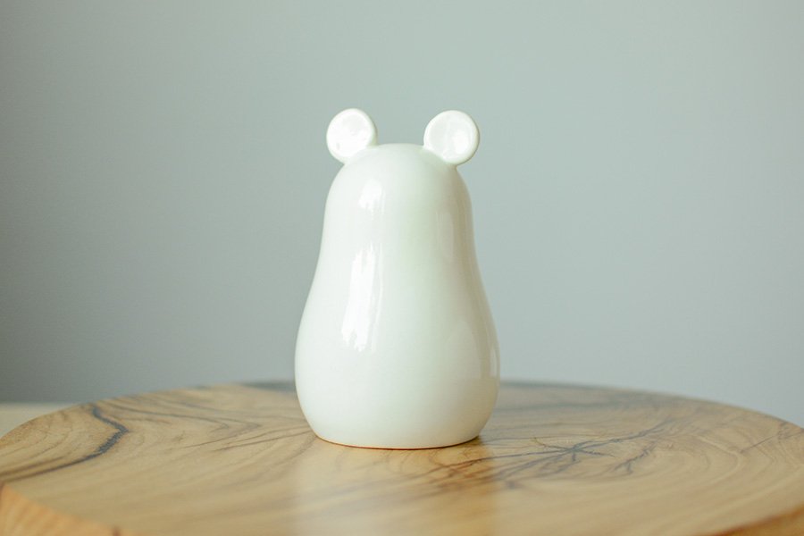 Копилка керамическая разбивная белая «Мышка-матрешка» ЭКОЧЕЛОВЕКИ МЫШЬ, ЖИВОТНЫЕ 00-3947469 Белый  - Вид №1