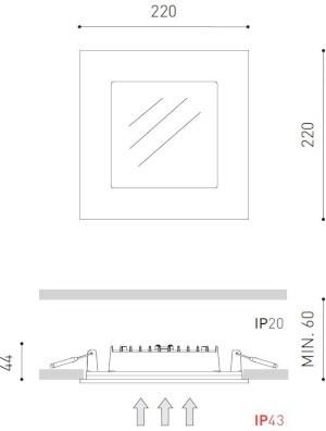Arkoslight Встраиваемый светодиодный точечный светильник Quad sun-id-1353136 - Вид №29