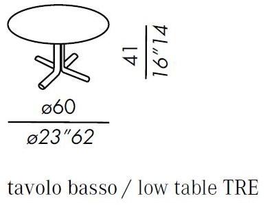 Meridiani Круглый журнальный столик с основанием 4 звезды Miller sun-id-1402079 - Вид №2