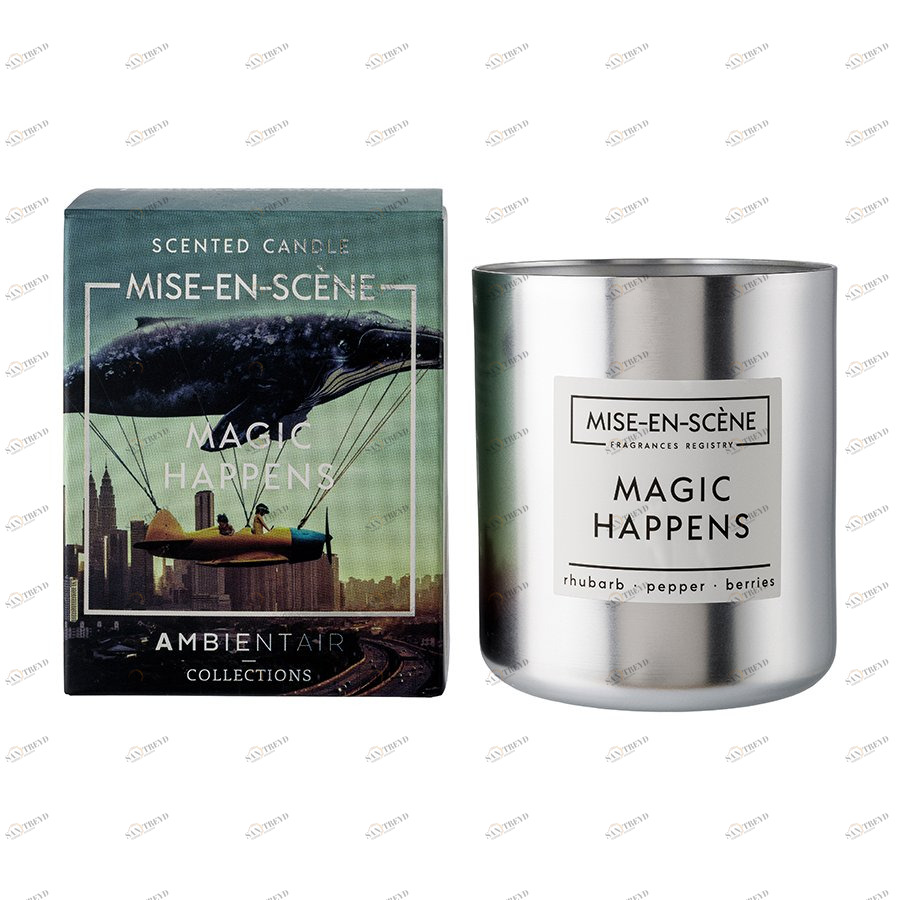 Свеча ароматическая Mise En Scene Magic Happens AMBIENTAIR  00-3894981 Серебро 