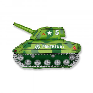 109426 Шары из фольги Фигуры 1 шт. Танк зеленый Патибум