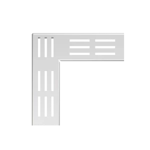 Решетка для дренажного углового желоба 75 мм, оцинкованная сталь