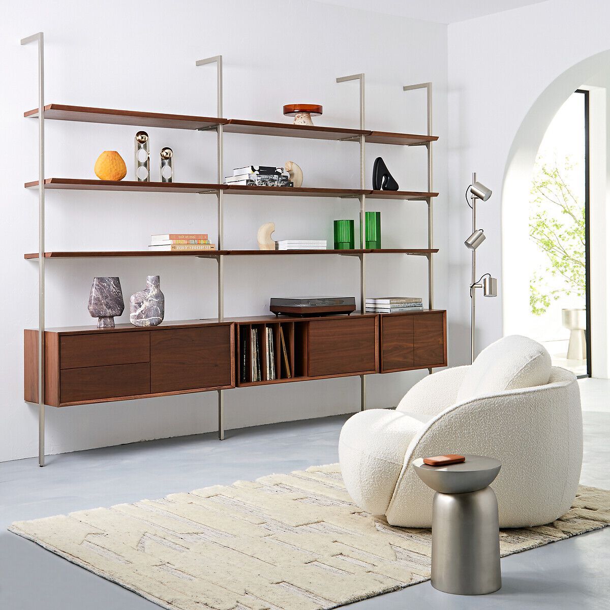 Регулируемая напольная лампа из никеля AMPM поворотный ARCH-00087233 - Вид №6