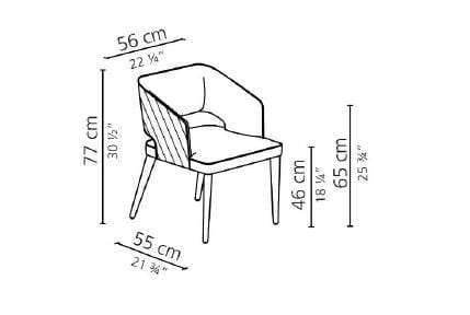 Кожаный мягкий стул с подлокотниками Casamilano Elsa ARCH-00152743 - Вид №8