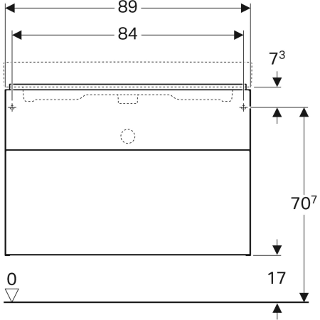 841392000 Шкафчик для раковины Geberit iCon, с двумя выдвижными ящиками Geberit  - Вид №20