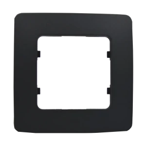 Рамка для розеток и выключателей Hegel 1 пост цвет черный