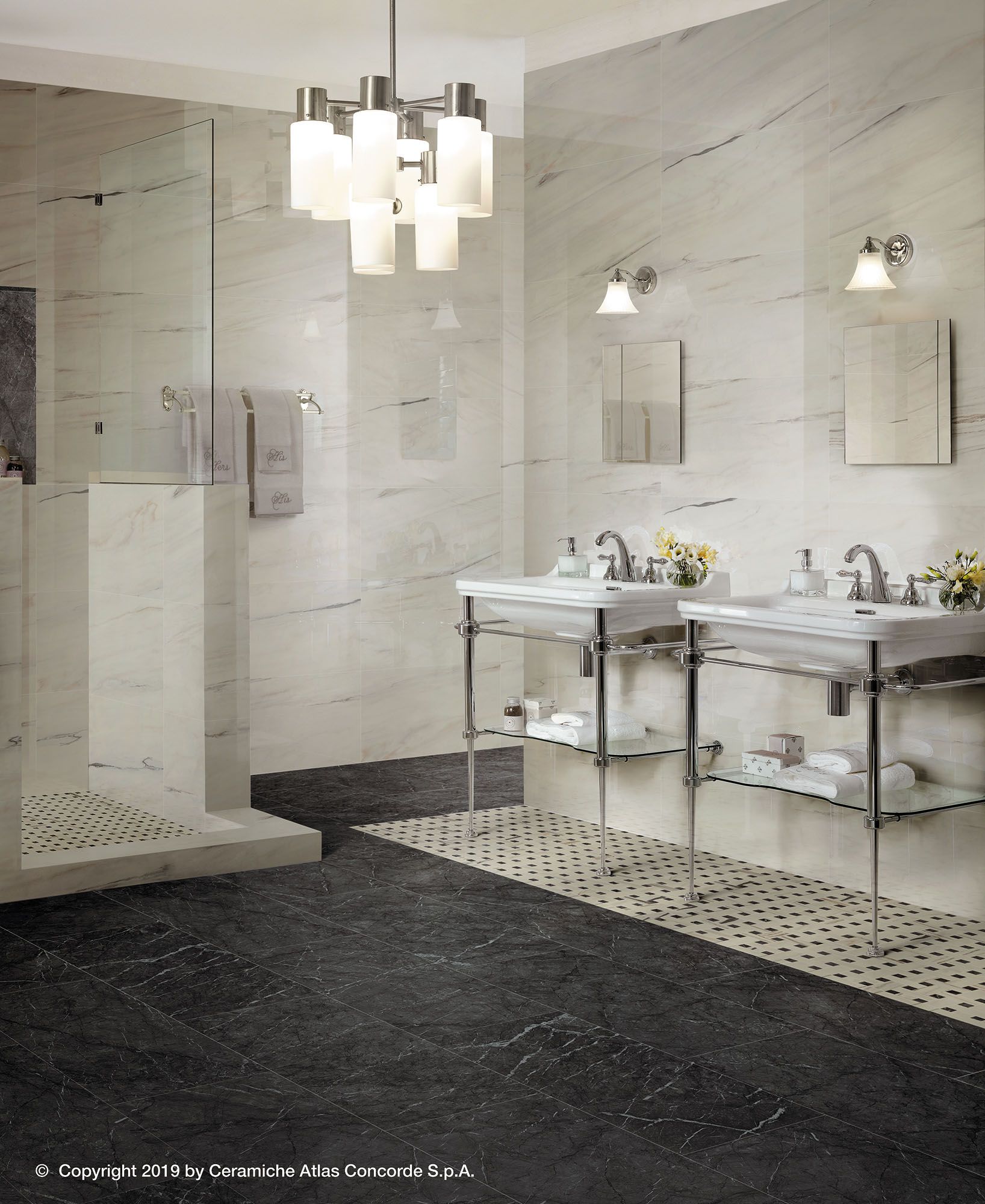 Пол из керамогранита с мраморным эффектом Atlas Concorde Marvel Dream ARCH-00135482 - Вид №41