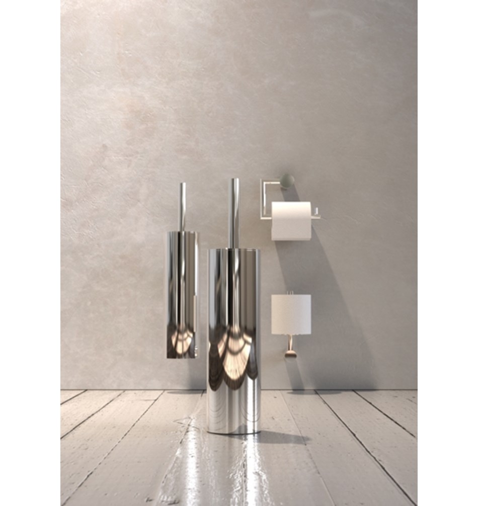 FROST Ершик для унитаза 1, напольный » полированный. Нержавеющая сталь Полированный O1910  - Вид №8