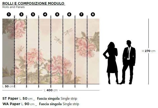 ARBLU Обои под ткань с цветочными мотивами  91drs01/91drw01  - Вид №2