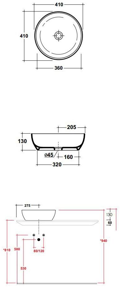 Lil4b41001 Накладная раковина на столешницу  овальная Olympia Ceramica LAVABI D'ARREDO - Вид №3