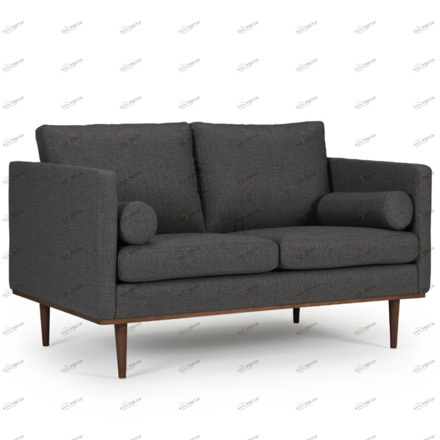 Диван двухместный Vigo, дуб/орех, темно-серый Kragelund 37202208161