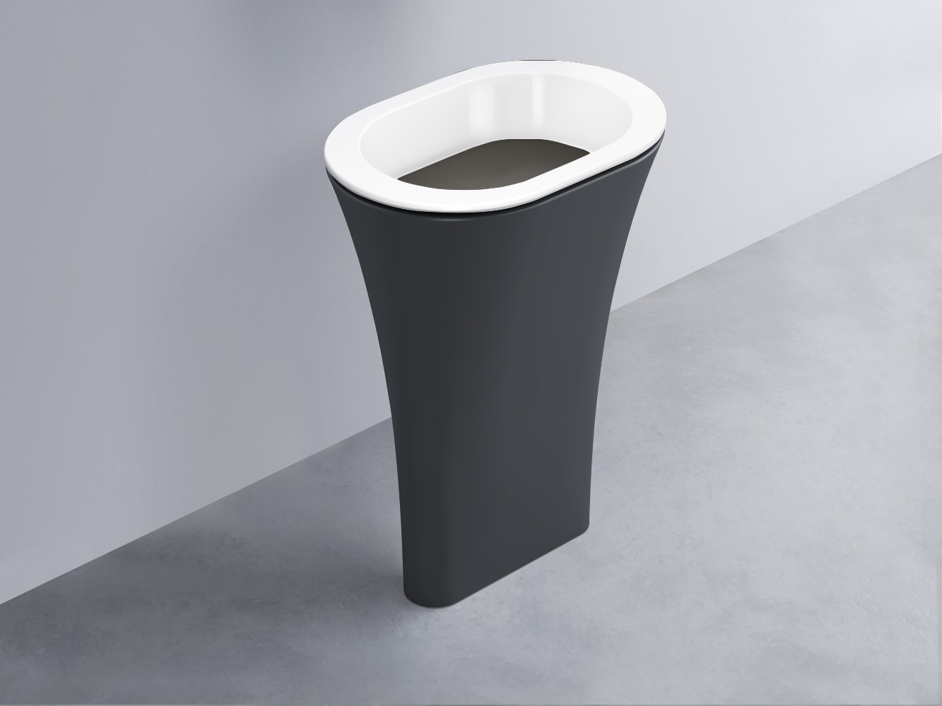 AMLA65-BL+AMPILO-FN+AMCOLO-BA Раковина Amedeo Ovale отдельностоящая cielo Enjoy + Amedeo Ceramica Cielo