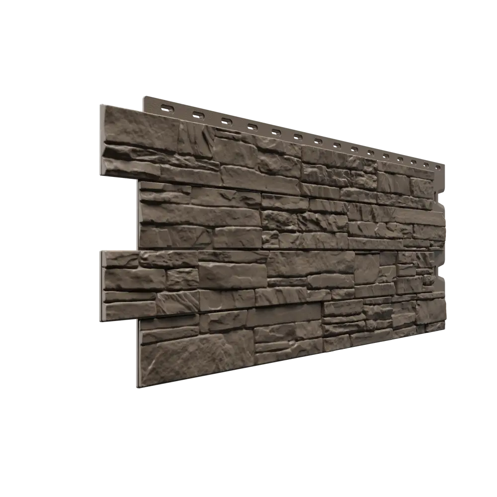 Фасадная панель Docke Dacha Скала камень 1.19 м 0.44 м² темно-коричневый DÖCKE Алтай STLM-2036136 - Вид №1