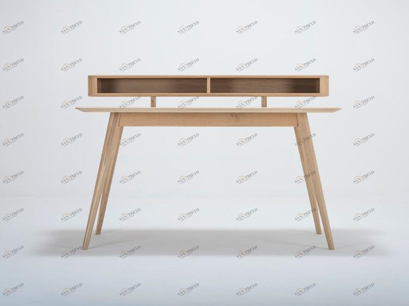 Gazzda Прямоугольный стол из дуба с полками Ena 032