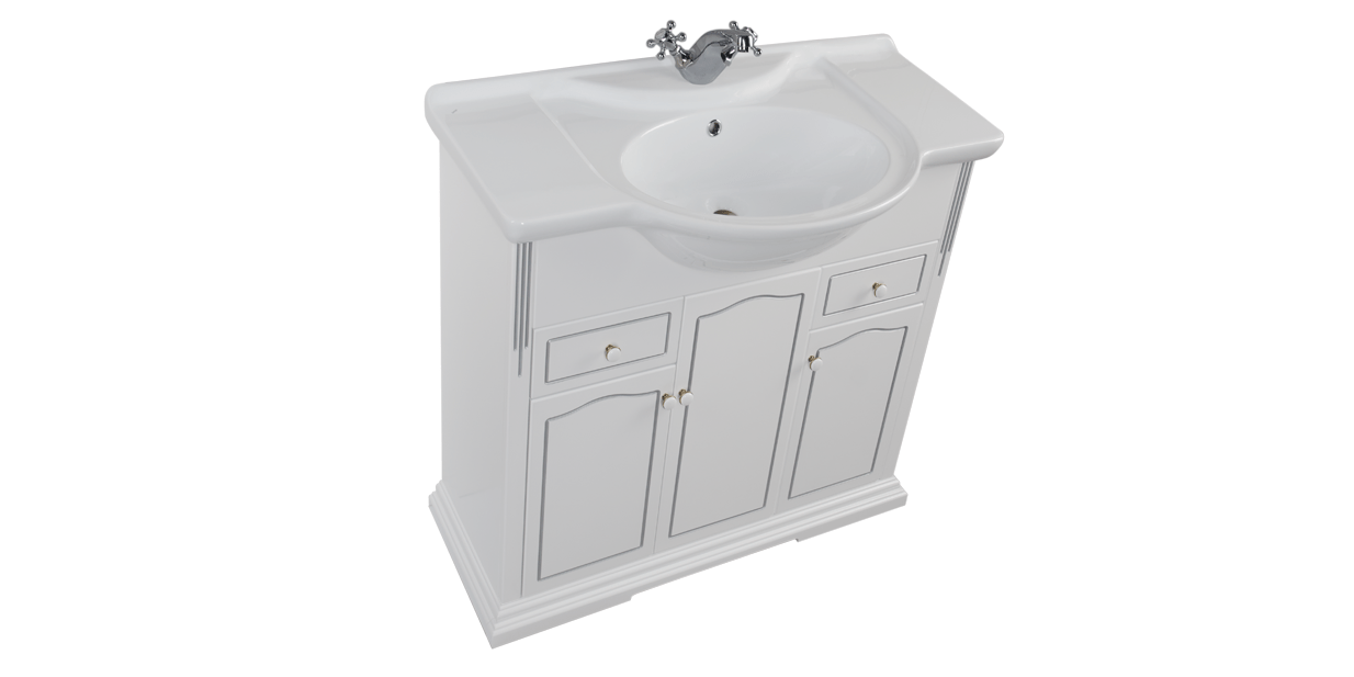 Комплект мебели Aquanet Тулуза 85 белый 00182035 - Вид №3