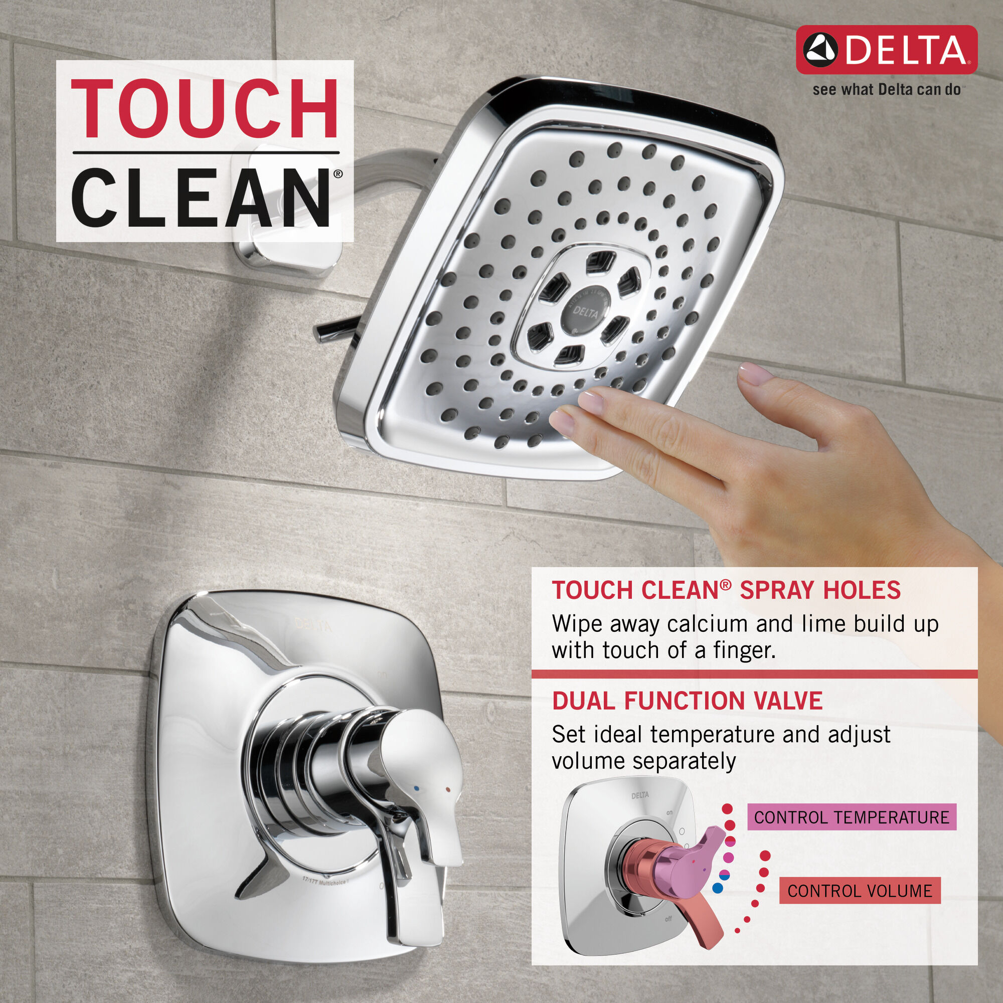 T17252-PN Накладка для душа Monitor® 17 серии H2Okinetic® Delta Faucet Tesla Полированный никель - Вид №4