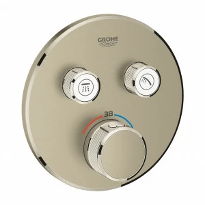 Термостат GROHE Grohtherm SmartControl для встраиваемого монтажа на 2 выхода, внешняя часть, никель матовый (29119EN0)