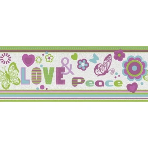 Бордюр флизелиновый 0,24х5 м, Love, розовый 14049956 STLM-2122604