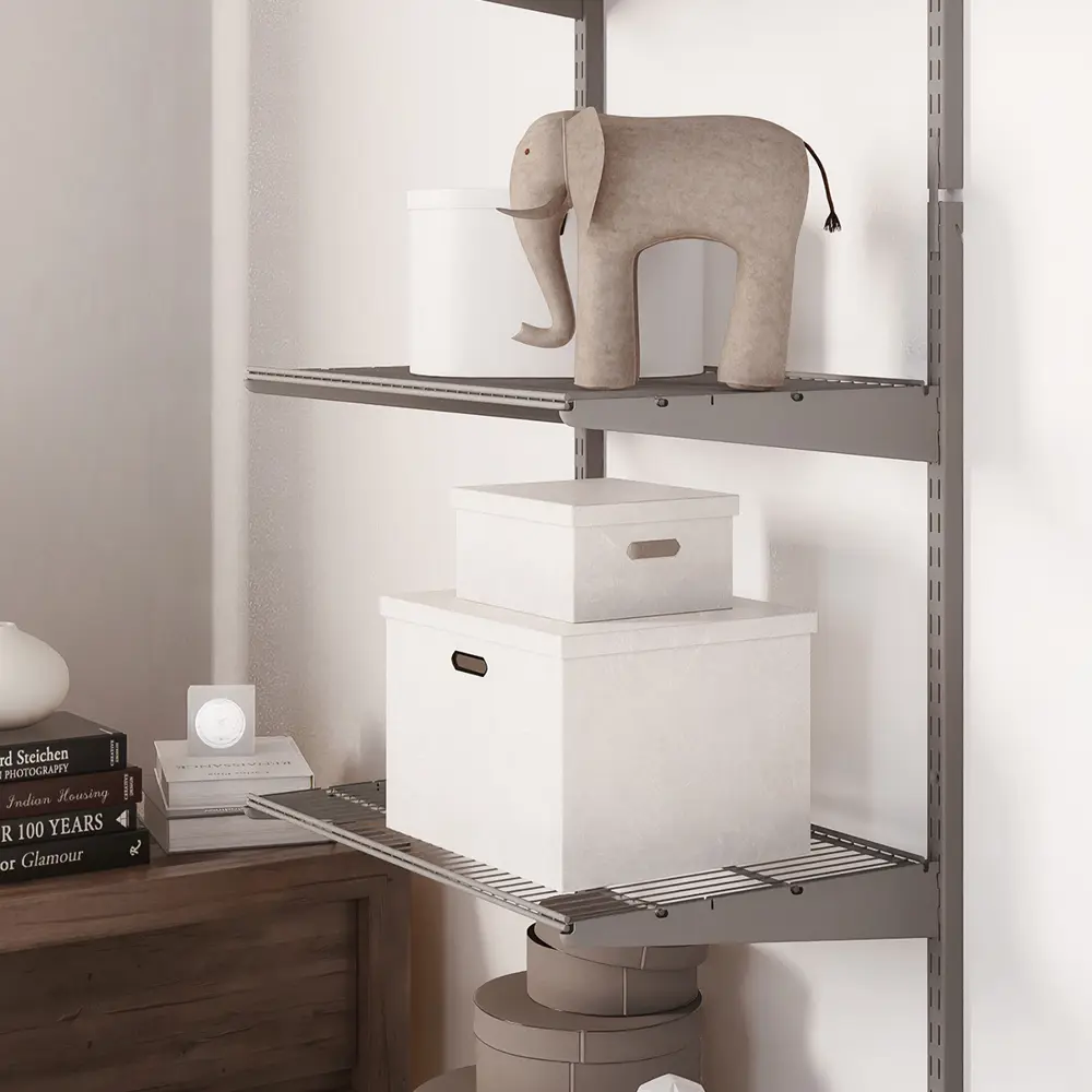 Прямая полка Larvij 60.3x1x40.6 см сталь цвет алюминий STLM-2062939 - Вид №1