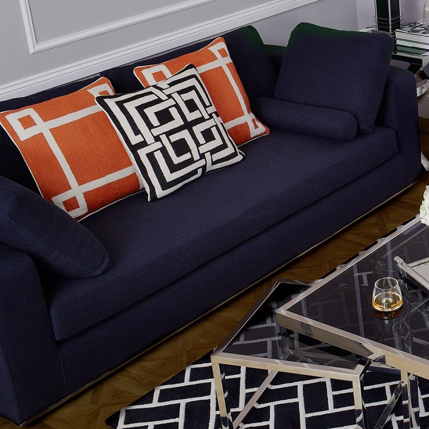 Диван Atlanta от Eichholtz прямой черный EICHHOLTZ ДИЗАЙНЕРСКИЕ, EICHHOLTZ 061275 Черный  - Вид №1